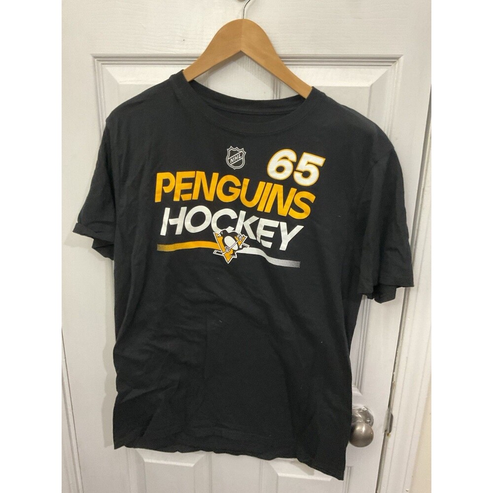 Pittsburgh Penguins #65 Eric Karlsson Size Men’s Large T-Shirt